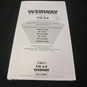 One WEBWAY Scrapbook Album Refill Pack 13x 7.5 #FW-64